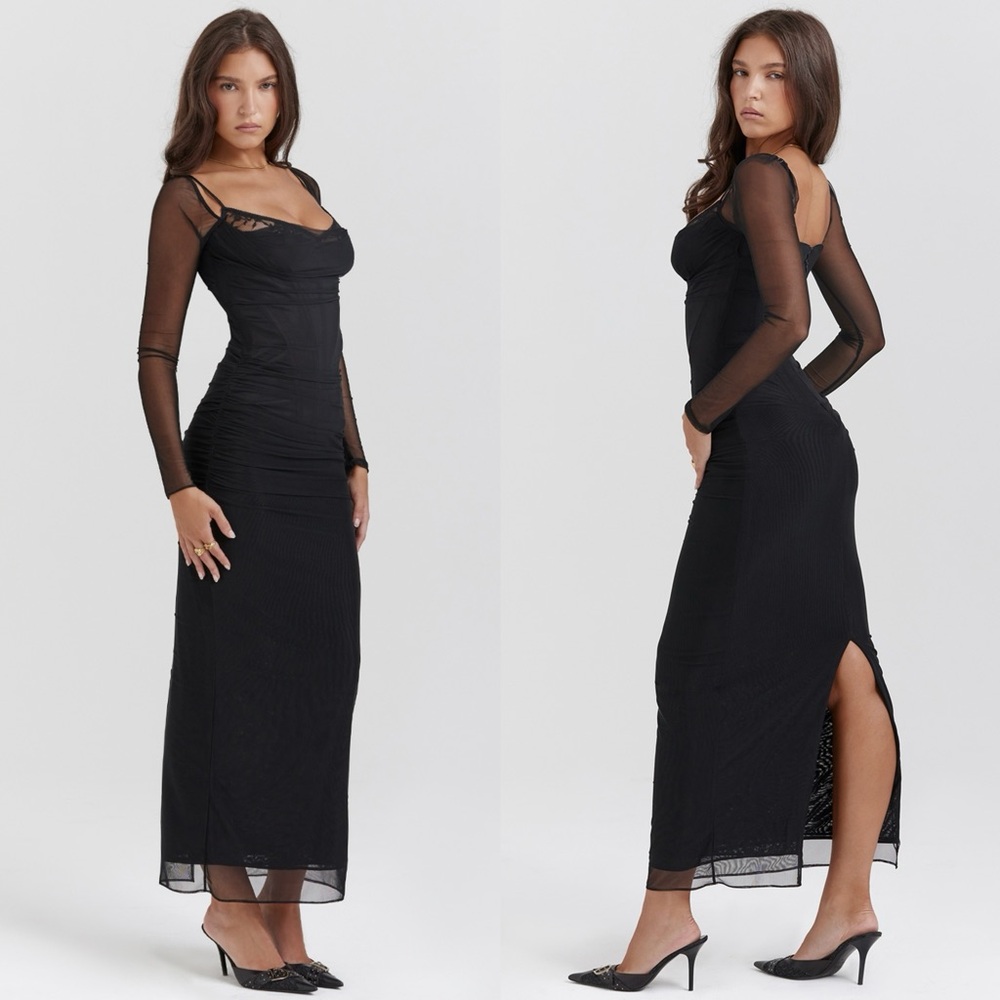 HOUSE OF CB 'Katarina' Black Maxi Dress - Picture 2 of 2